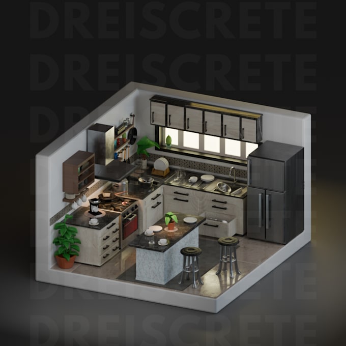 do 3d isometric room