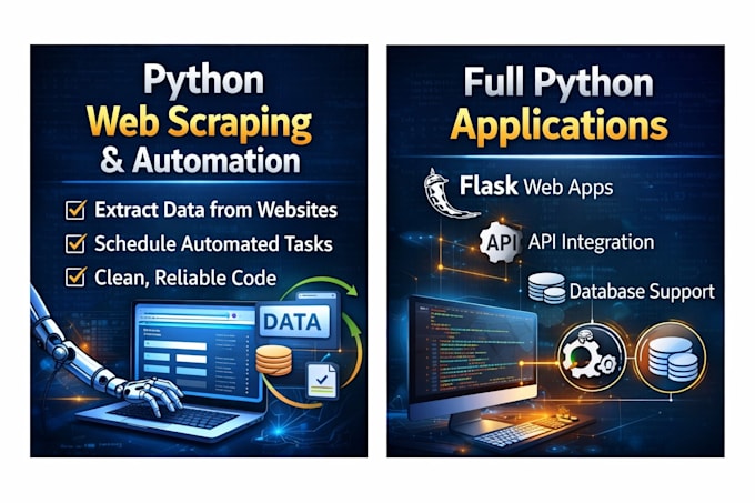 fix python bugs, automate tasks, and build python applications