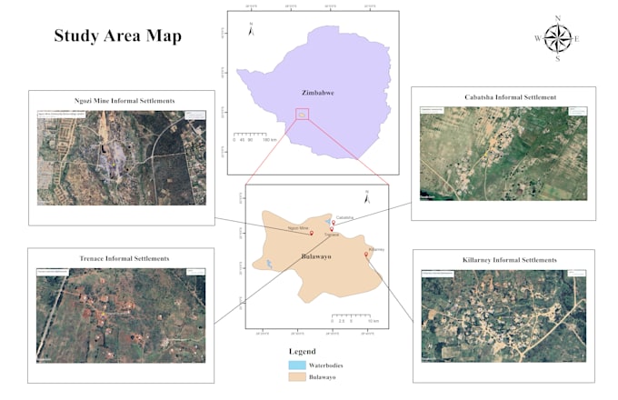 make study area maps using arcgis and arcgis pro