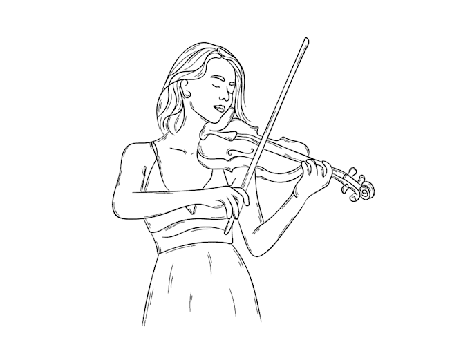 doodle semi details line drawing