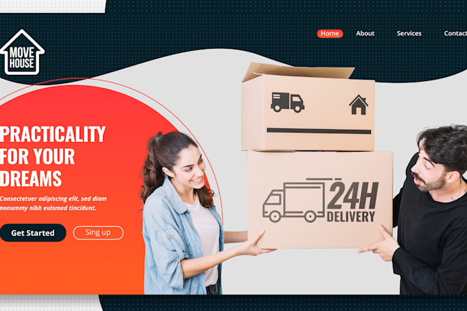 logistics website, freight website, dispatch app, wordpress, figma