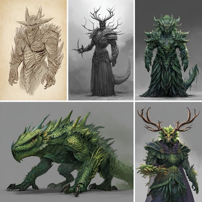 draw fantasy or dnd creatures and monsters