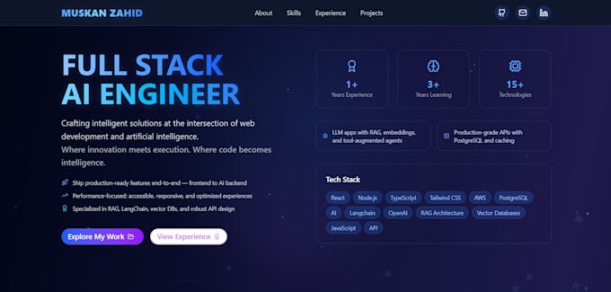 build a modern, responsive frontend website using react and tailwind CSS