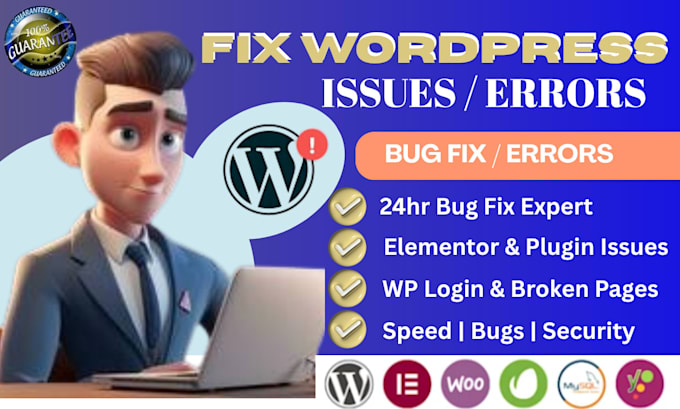 fix wordpress errors bugs and issues in 24 hours or less