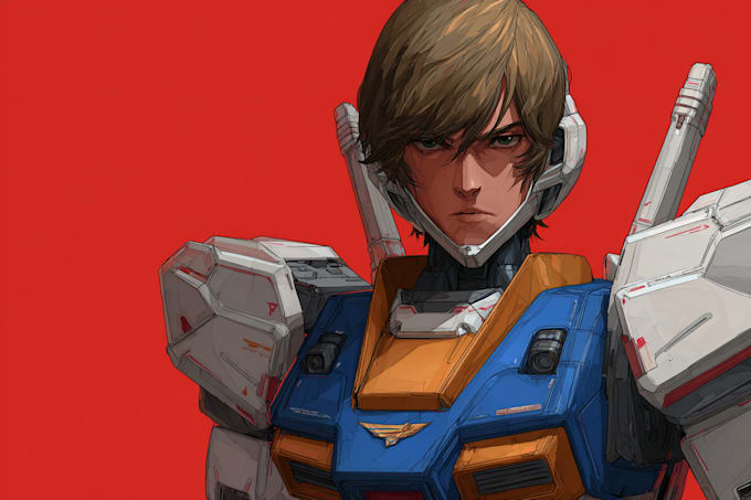 draw gundam, transformer, robot, armor, and mecha, concept