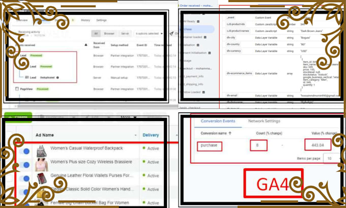 setup capi shopify wordpress wix ecommerce conversion tracking with GTM ga4