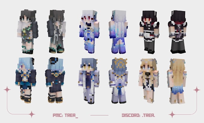 make detailed and unique custom minecraft skin