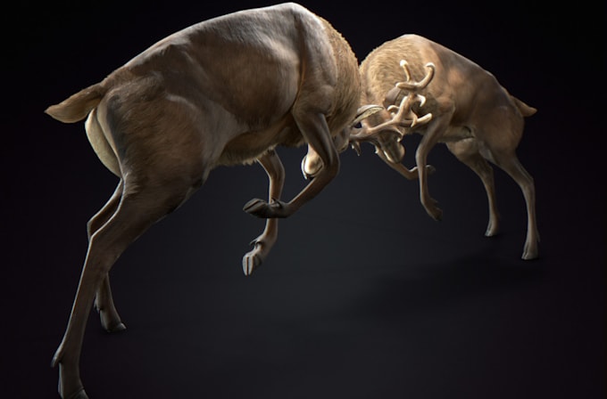 Create 3drealistic animal,resin model, action figure,fur3d,ue rig ...