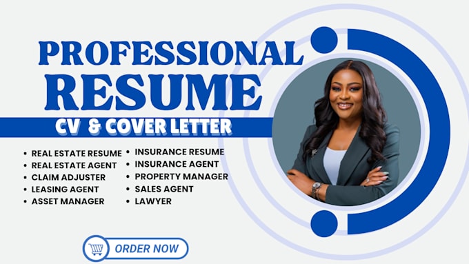 write a professional resume tailor for finance, insurance, and real estate jobs