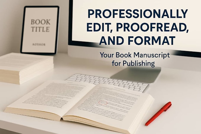 professionally edit, proofread, and format your book manuscript for publishing