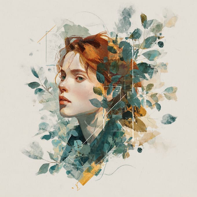 create watercolor and digital illustrations