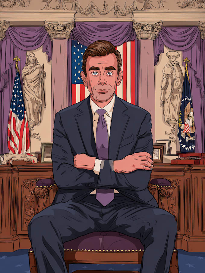 create a political or satirical cartoon