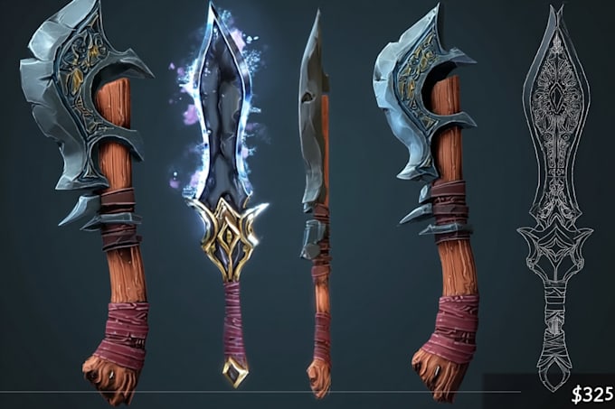 Create weapon design ,assets and concept art for your games by ...