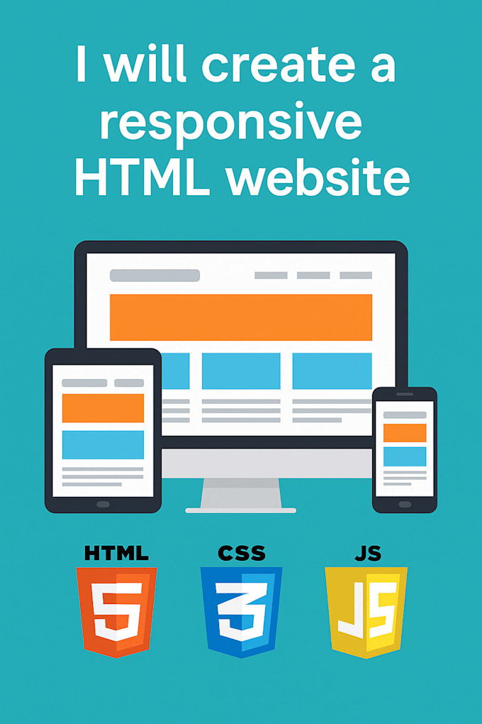 create a responsive HTML website