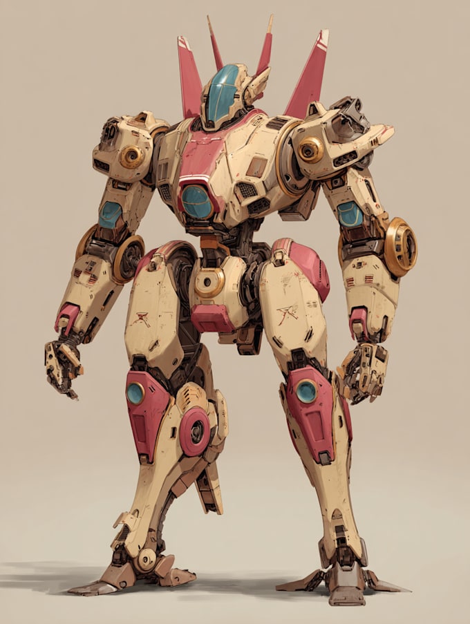 Detailed Mecha Draw detail mecha robot character concept for you by Dongoldstein_ | Fiverr