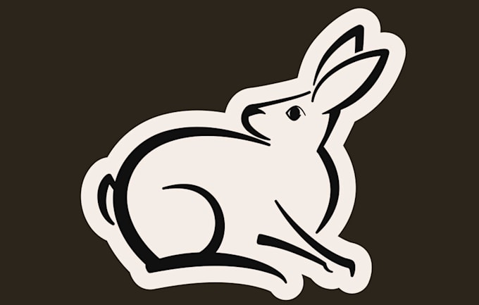 create amazing monoline rabbit logo in 12 hours