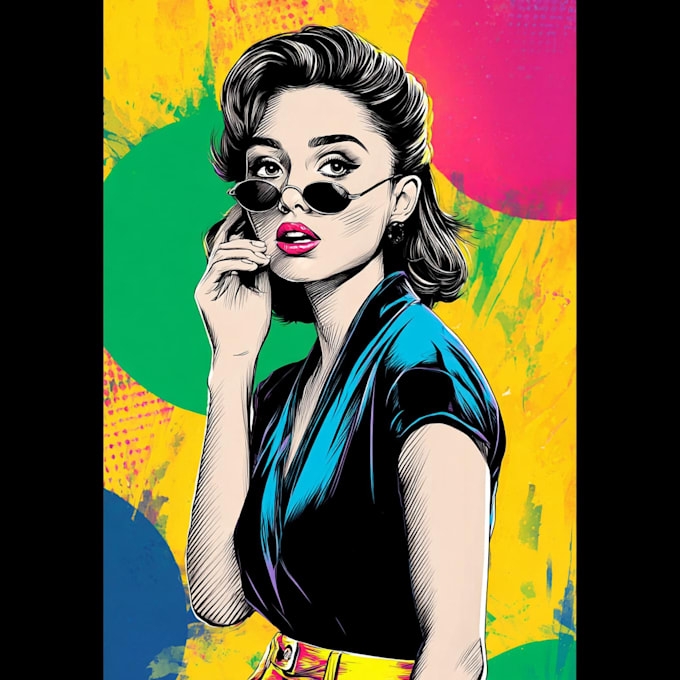 create a unique pop art style modern artwork