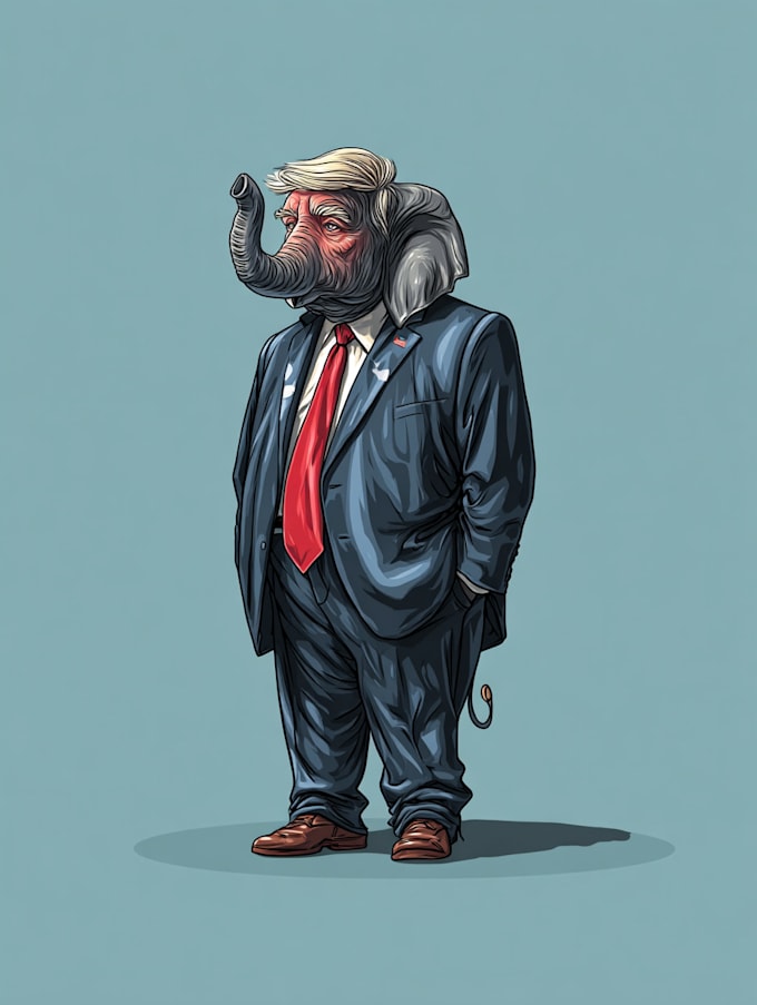 create a political or satirical cartoon