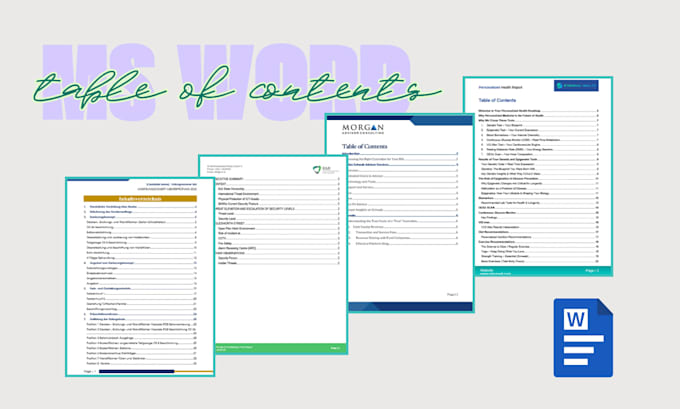 create and format a clickable table of contents in a microsoft word document