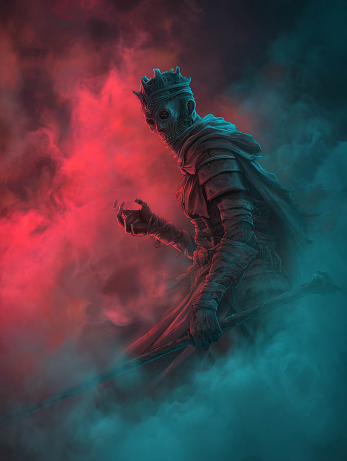 do fantasy horror character illustration