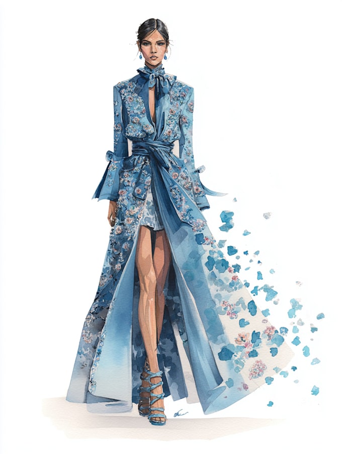 Draw beautiful fashion illustration in my unique style by ...