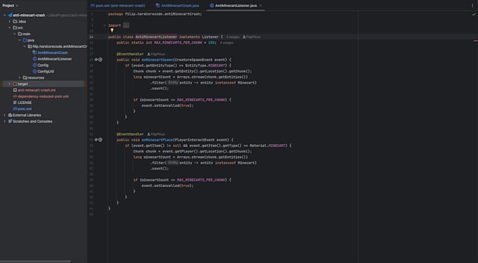 code a professional custom minecraft plugin for your server