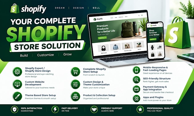 design and develop a fast, professional shopify store