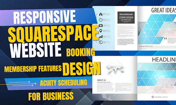 develop squarespace business website acuity scheduling, membership, booking site