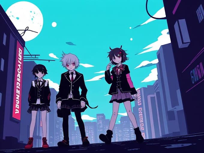 draw in the danganronpa style