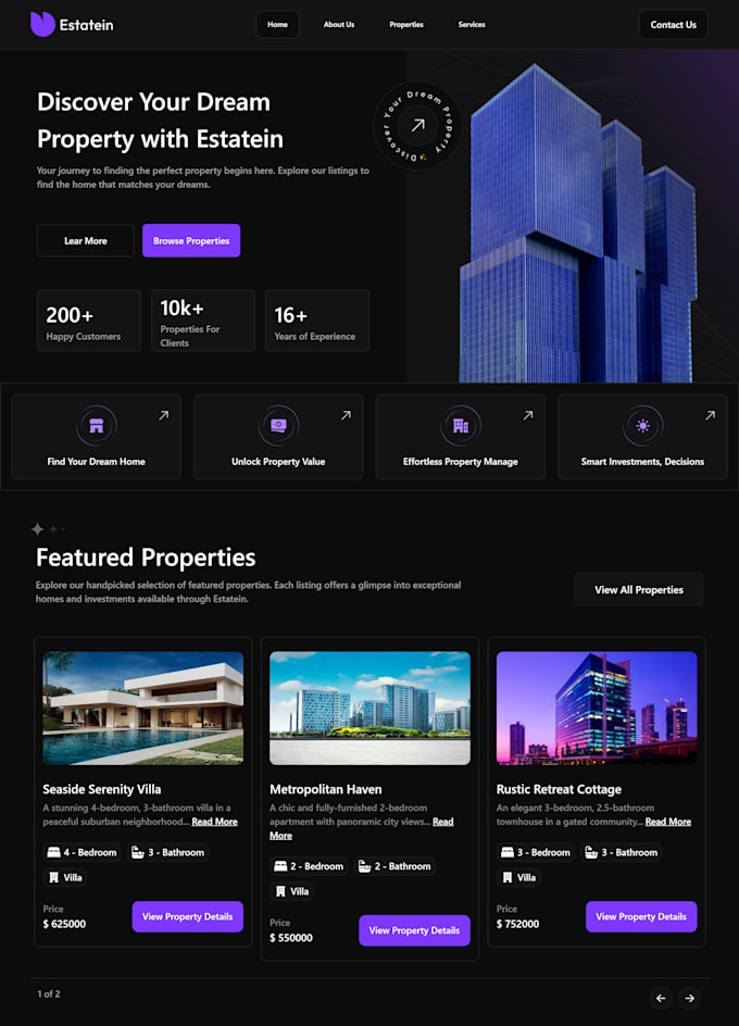 build a responsive multipage website using react and tailwind