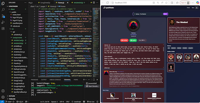 develop a full stack and mern web app with react, nodejs, and mongodb