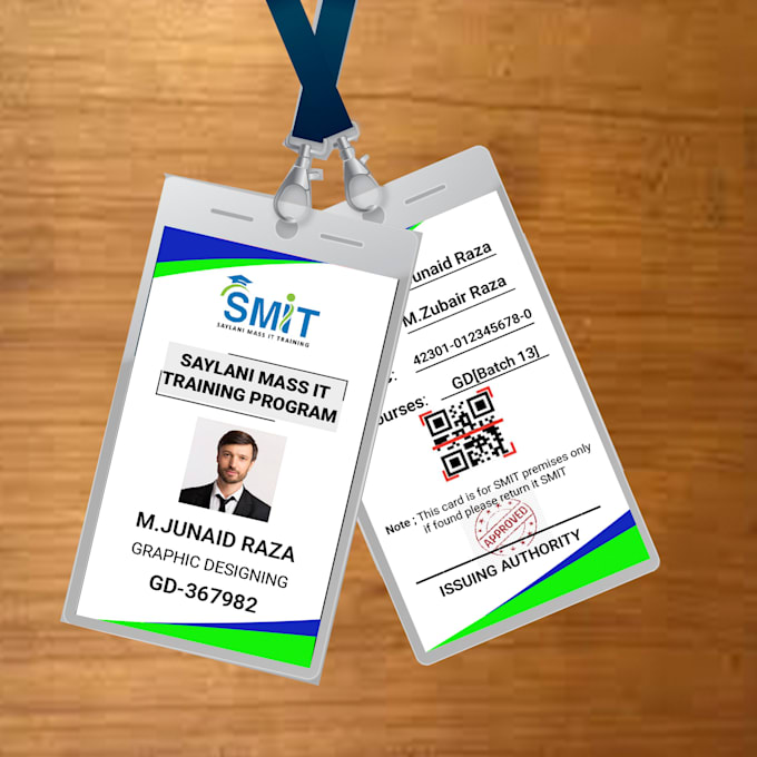 design aen elegant id card with mockup