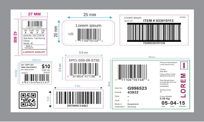 do barcode sticker design in 30 minute
