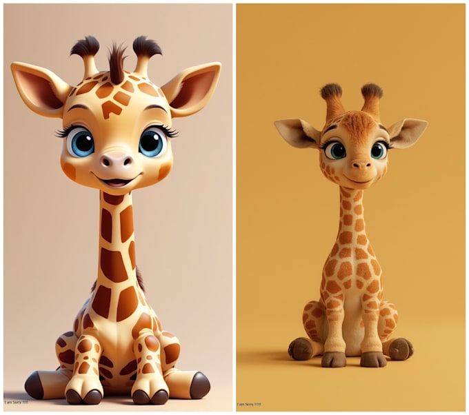create 3d pixar style characters or ai art