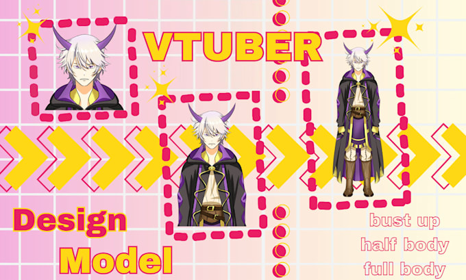 design anime style in live2d vtuber model