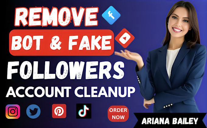 remove ghost follower unfollow fake bot accounts   for instagram fb tiktok