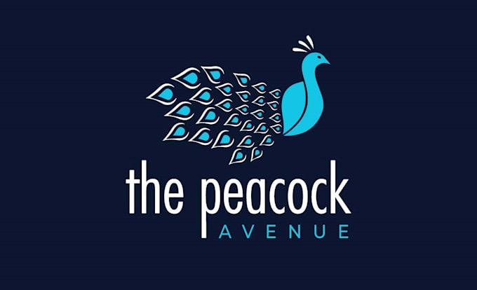 do modern custom peacock logo design just 12 hrs
