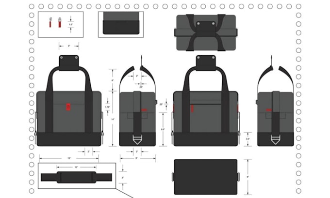 bag tech pack design duffle handbag tech pack fashion hand bag design luggage
