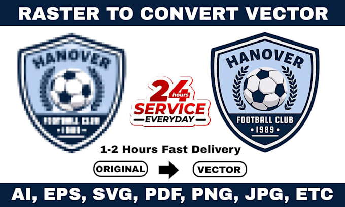 recreate, redraw, vector tracing or convert logo to vector
