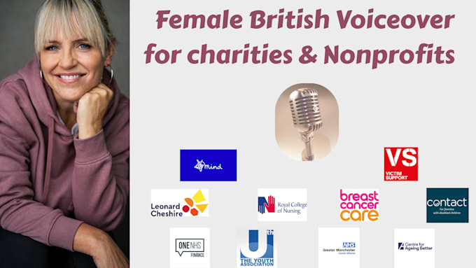 record a warm british female charity voiceover