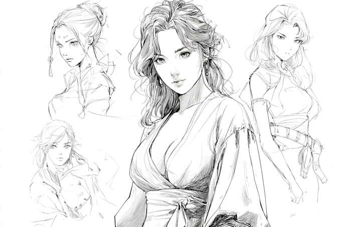 draw sketch anime manga character