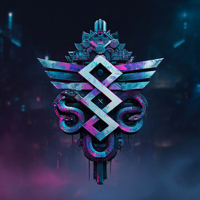 create a custom cyberpunk or y2k logo design