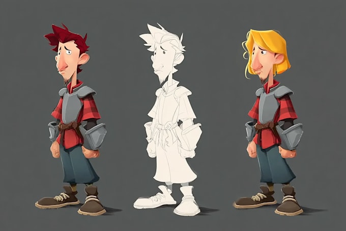 illustrate cartoon style characters