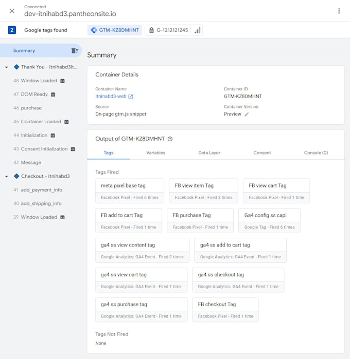 facebook pixel and conversions API setup