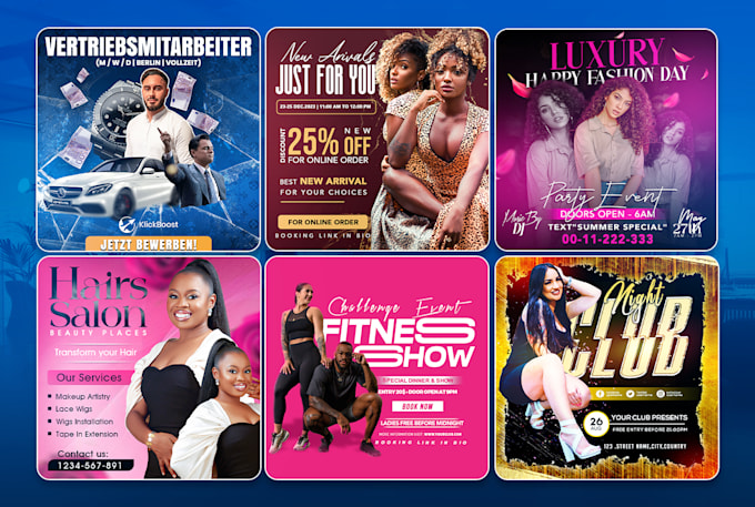 design social media flyers and posts