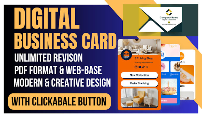 create design you modern clickable digital business card printable visiting card