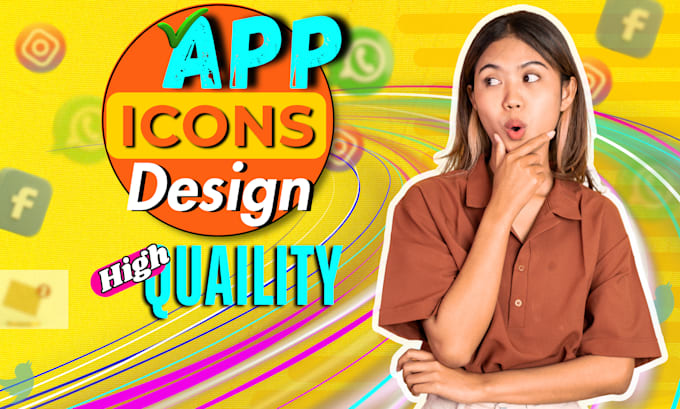 design app icon or custom app icon, ios and android app icon design