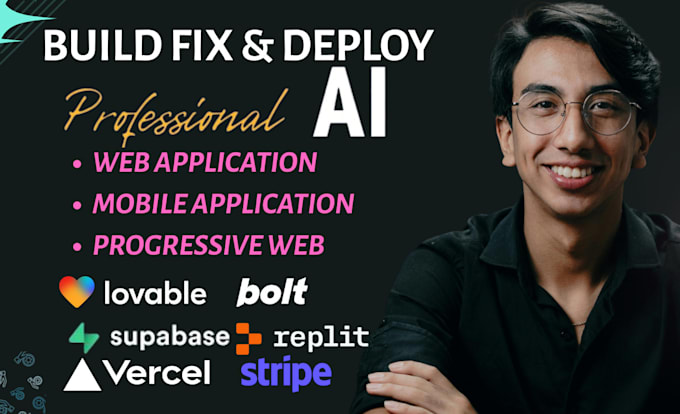 fix, deploy next js node react js laravel pwa lovable ai mobile app developer
