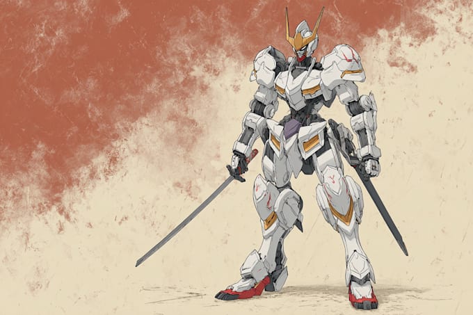 make mecha robot gundam illustrations
