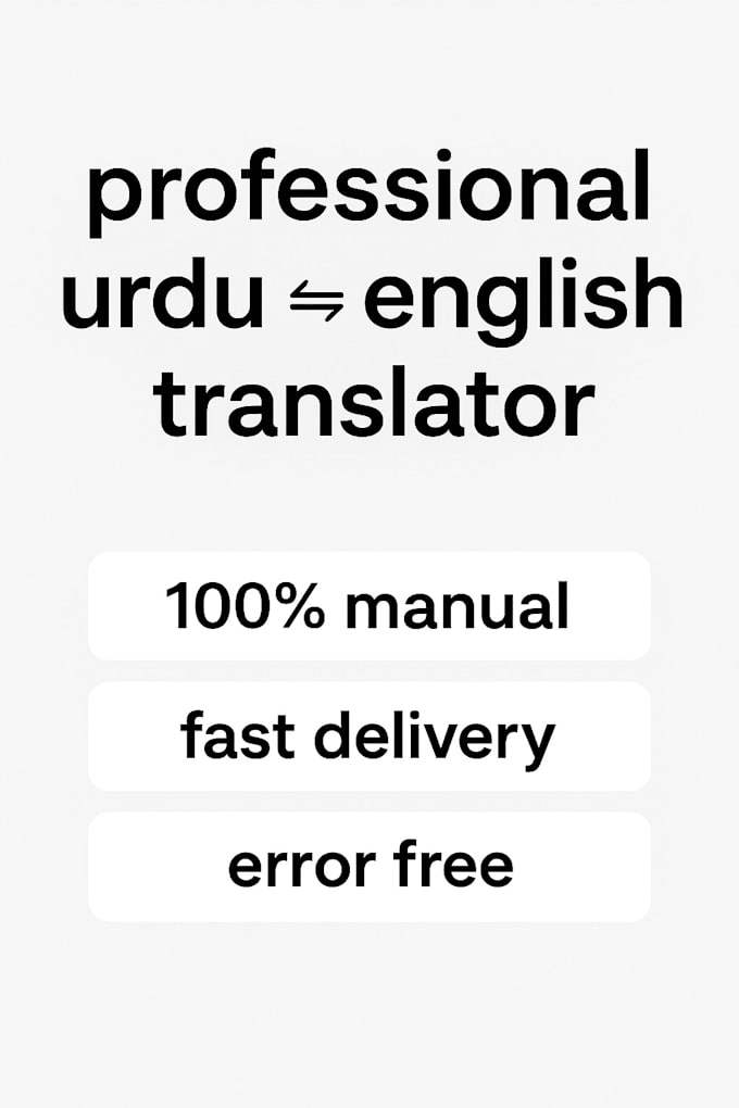 do english to urdu documents professional translation